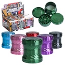 XY TOBACCO GRINDER 3 PARTS ASSORTED COLORS 6CT