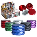 XY TOBACCO GRINDER 3 PARTS ASSORTED COLORS 6CT