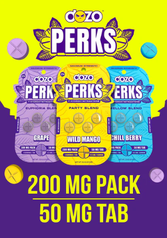 DOZO PERKS 7-HYDROXYMITRAGYNINE 50MG 4CT