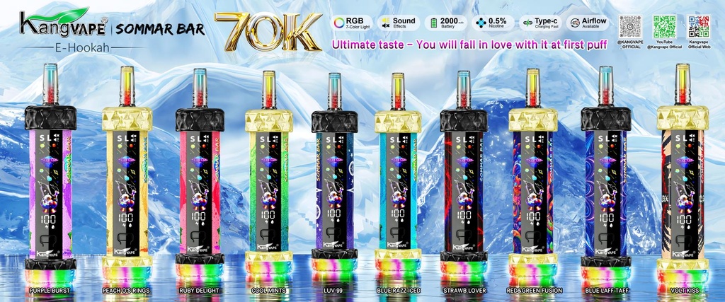 KANGVAPE SOMMAR BAR 70K PUFFS 5% DISPOSABLE BOX OF 5
