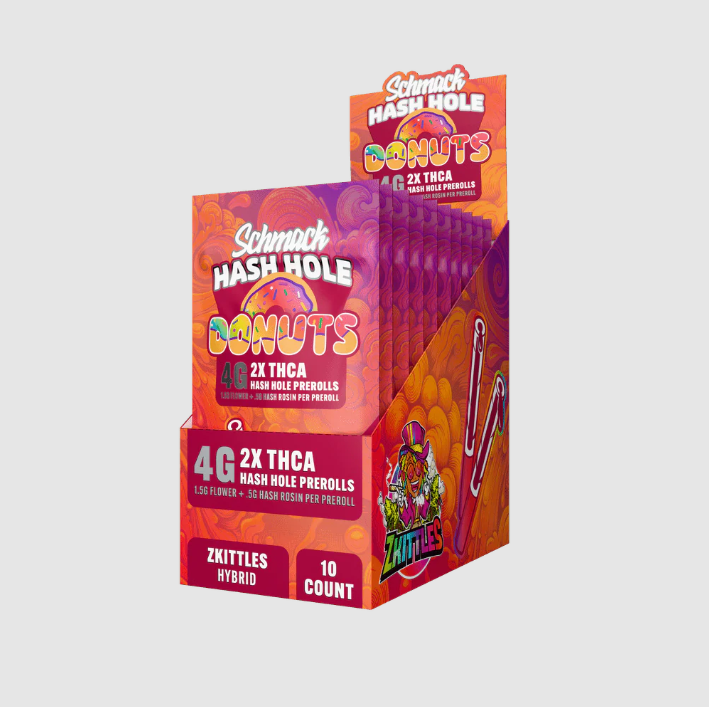 SCHMACK HASH HOLE DONUTS 4G THCA PRE ROLL 2PK 10CT