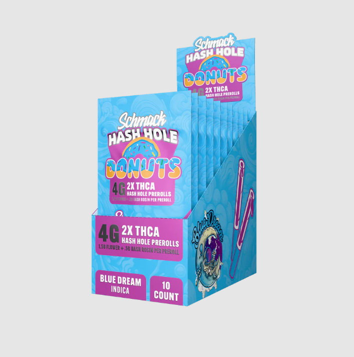 SCHMACK HASH HOLE DONUTS 4G THCA PRE ROLL 2PK 10CT