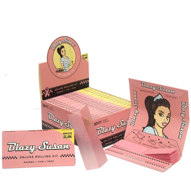 BLAZY SUSAN KING SIZE SLIM DELUXE ROLLING KIT PAPERS BOX OF 20