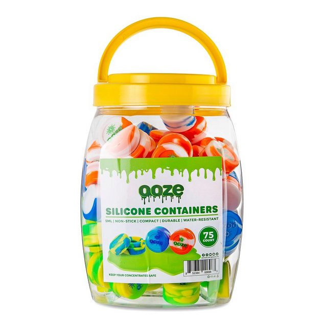 OOZE COLORFUL SILICONE CONTAINERS 5ML NON-STICK 75CT
