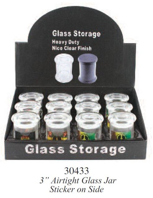 GLASS STORAGE HEAVY DUTY SMALL JARS BOX OF 12 GS 30434
