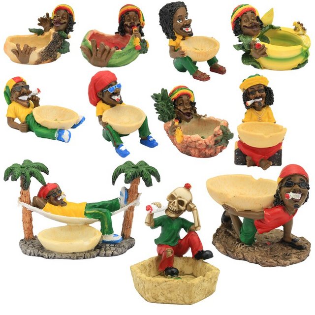 SMALL HOOPOE JAMAICAN ASHTRAY ASSORTED DESIGNS