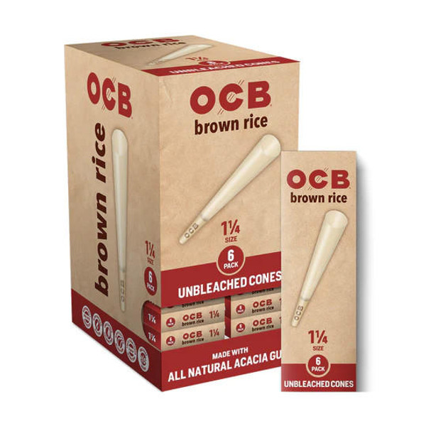 OCB Brown Rice Cones 1/14 6ct - 24pk