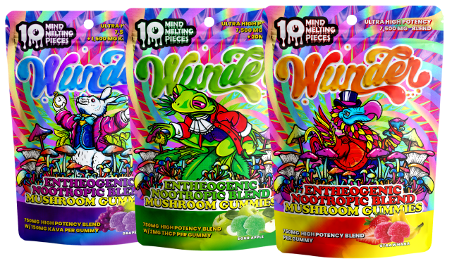 WUNDER ENTHEO 750MG+150MG KAVA GRAPE MUSHROOM 10CT