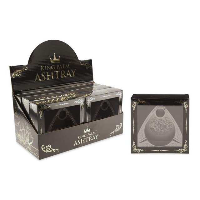 KING PALM BERMUDA BLACK ASHTRAY