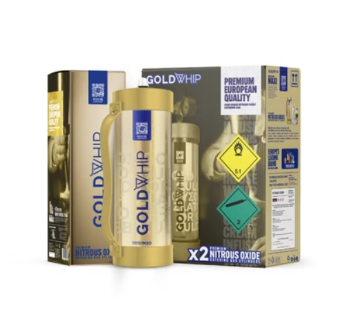 GOLD WHIP GOLD EDITION MAXI NITROUS OXIDE CREAM CHARGER 2000G