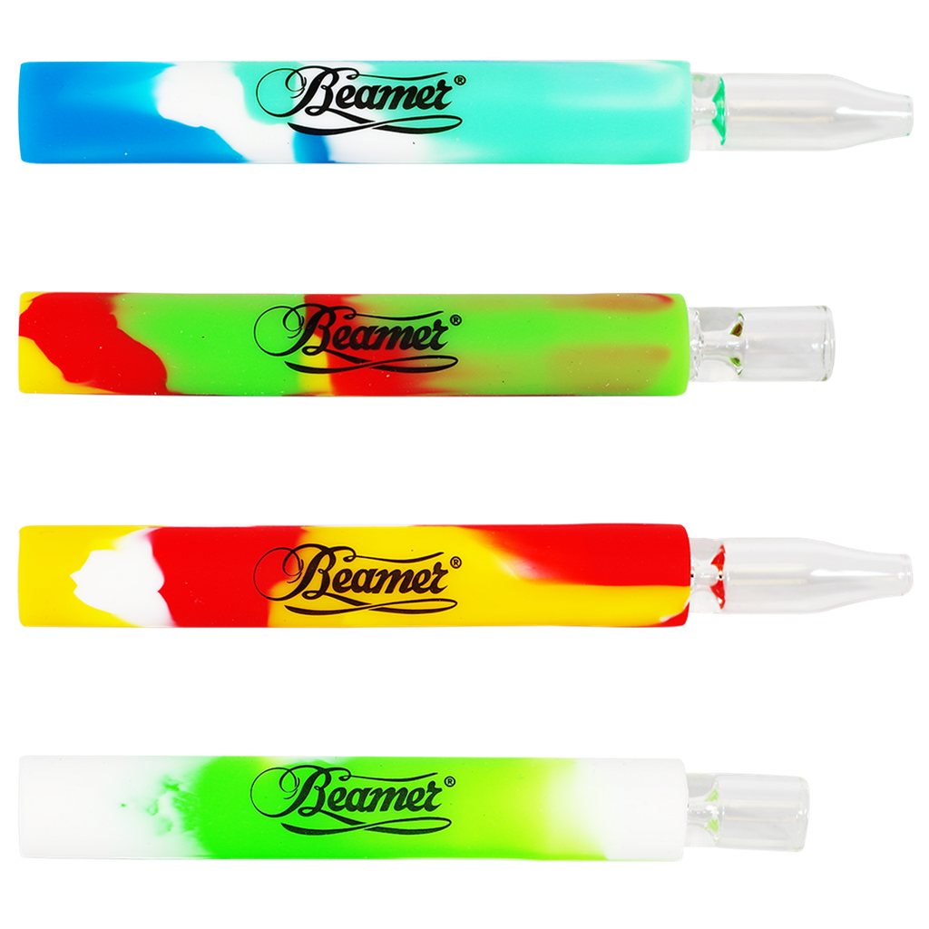 Beamer 5" Silicone 2in1 Chillum & Nectar Collector With Reversible Glass Tip 48ct Display