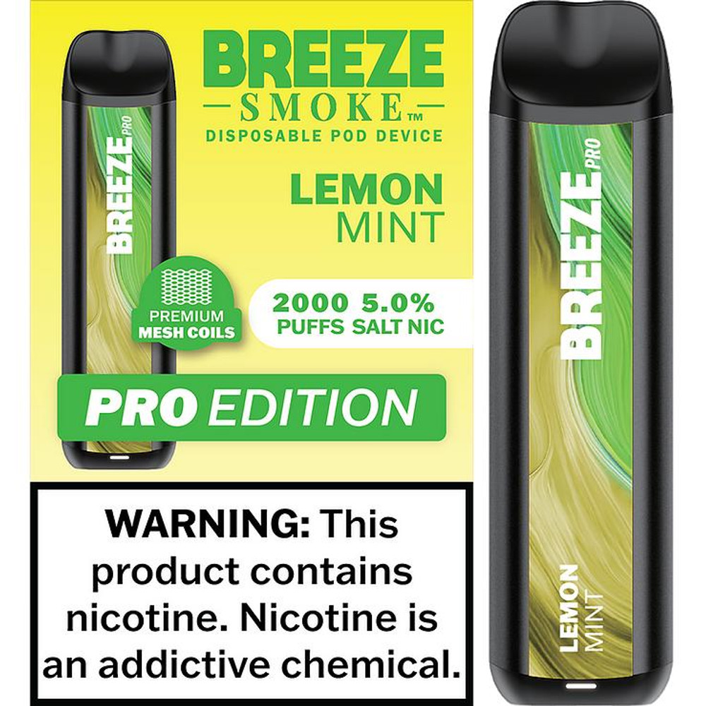 BREEZE PRO 5% DISPOSABLES 2000 PUFFS BOX OF 10