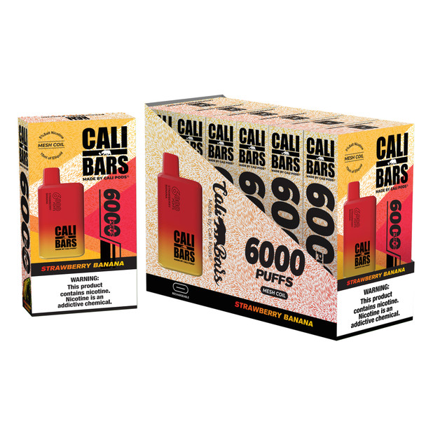 CALI BARS V2 5% DISPOSABLE 6000 PUFFS BOX OF 6
