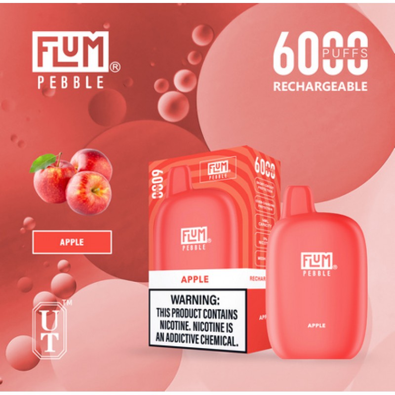 FLUM PEBBLE 5% DISPOSABLE 6000 PUFFS BOX OF 10