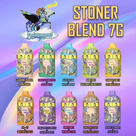 FLYING HORSE THCA-THCP-THC VIII STONER BLEND 9G DISPOSABLE BOX OF 5