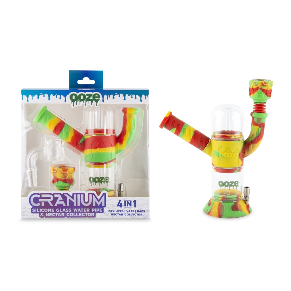 OOZE CRANIUM 4 IN 1 SILICONE GLASS WATER PIP