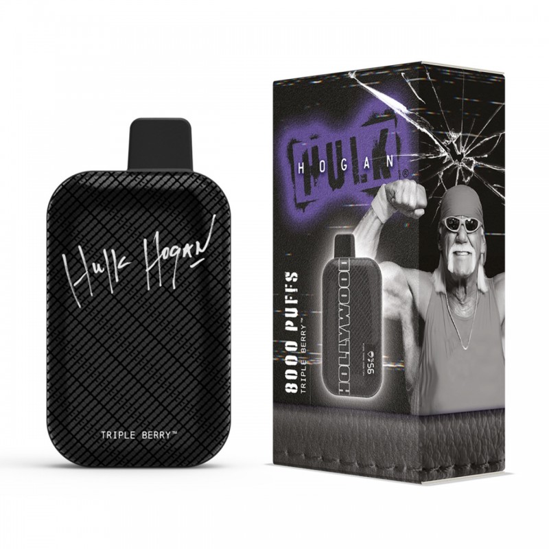HULK HOGAN’S HULKAMANIA & HOLLYWOOD 5% DISPOSABLE 8000 PUFFS BOX OF 5