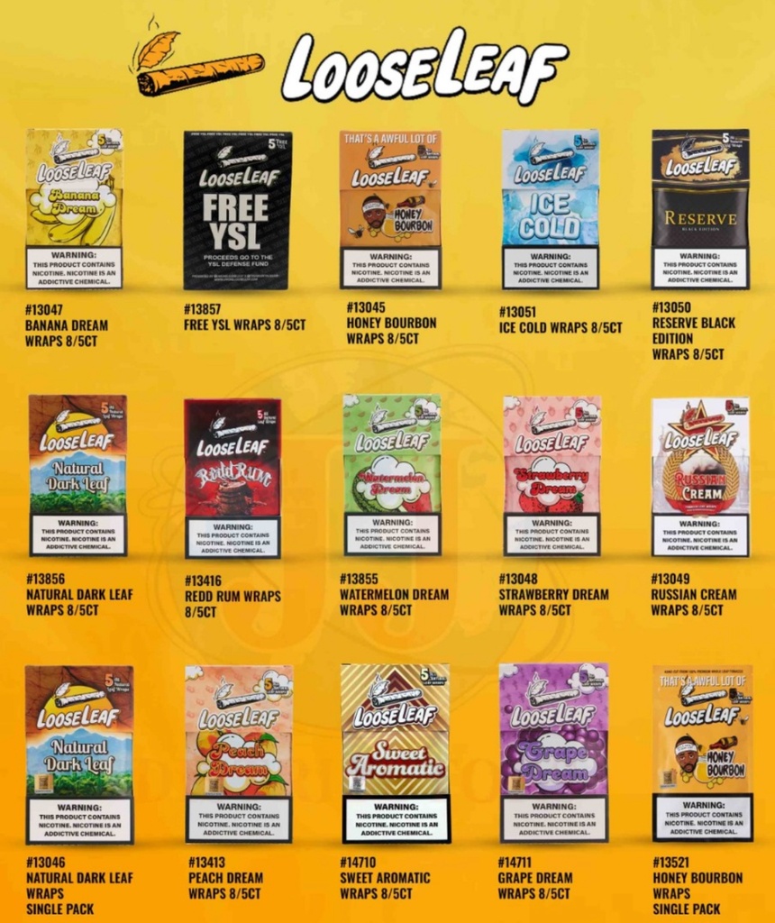 LOOSE LEAF CRUSH GRABBA BOX OF 10