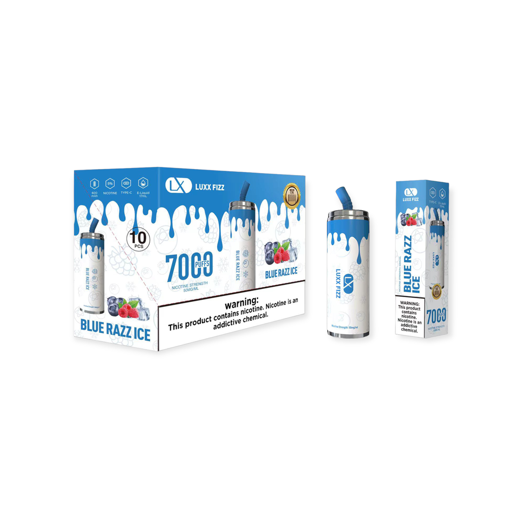 LUXX FIZZ 5% DISPOSABLE 7000 PUFFS BOX OF 10