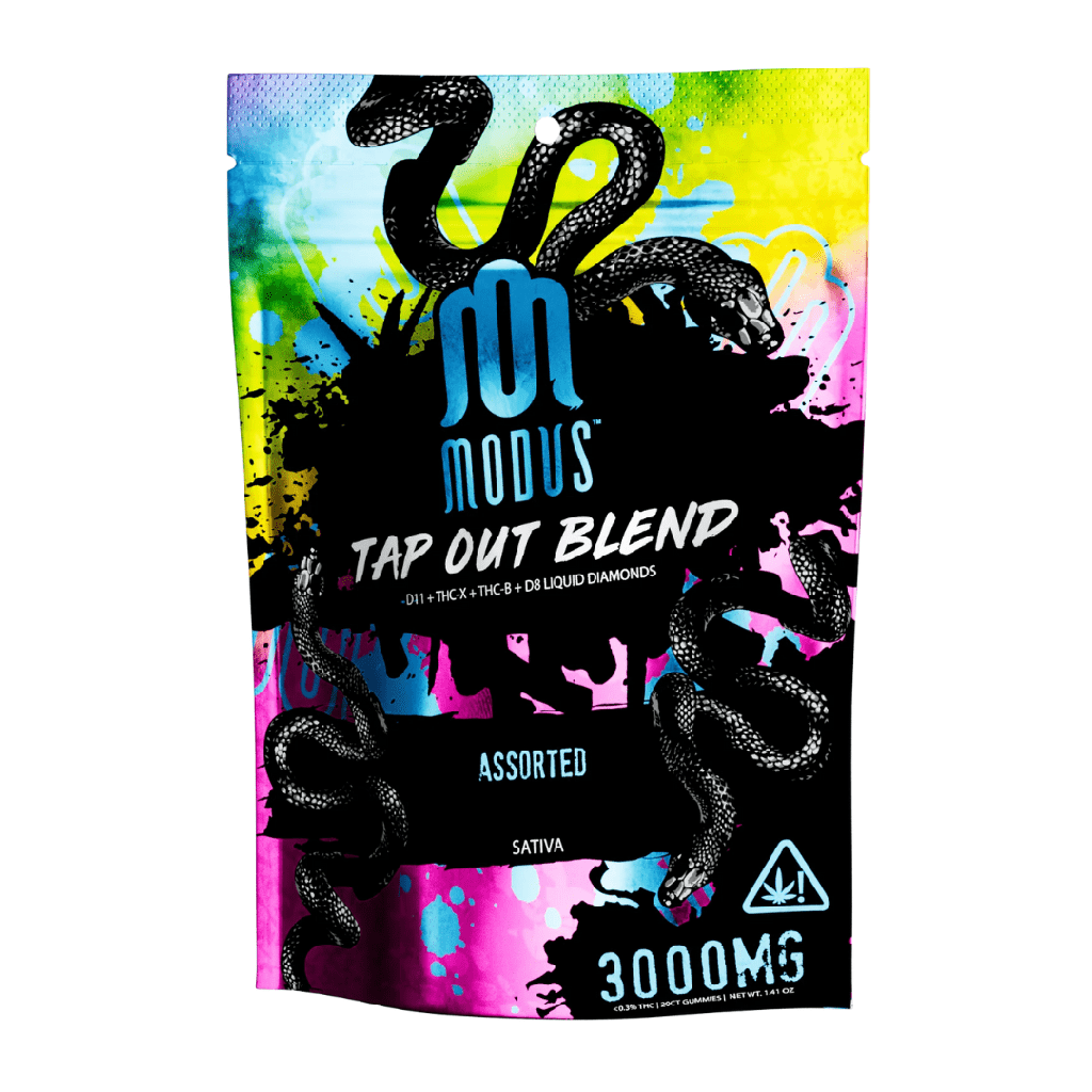MEDUSA (MODUS) TAP OUT BLEND THCA+D11+D8 3000MG GUMMIES