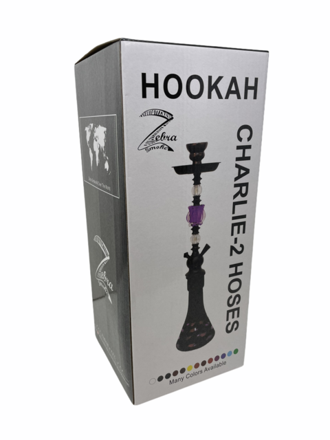 ZEBRA CHARLIE 28" 2 HOSE HOOKAH