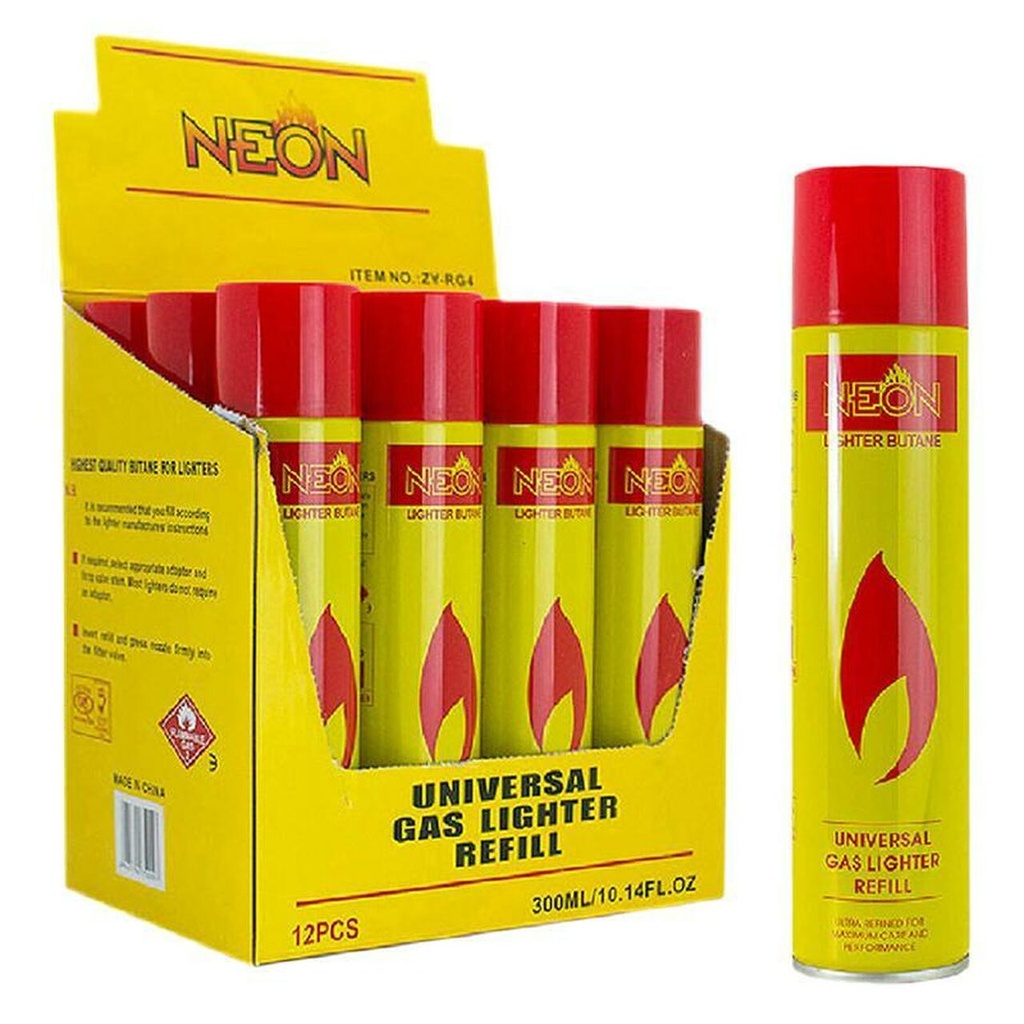 NEON PREMIUM BUTANE 300ML 10.14 FL.OZ BOX OF 12