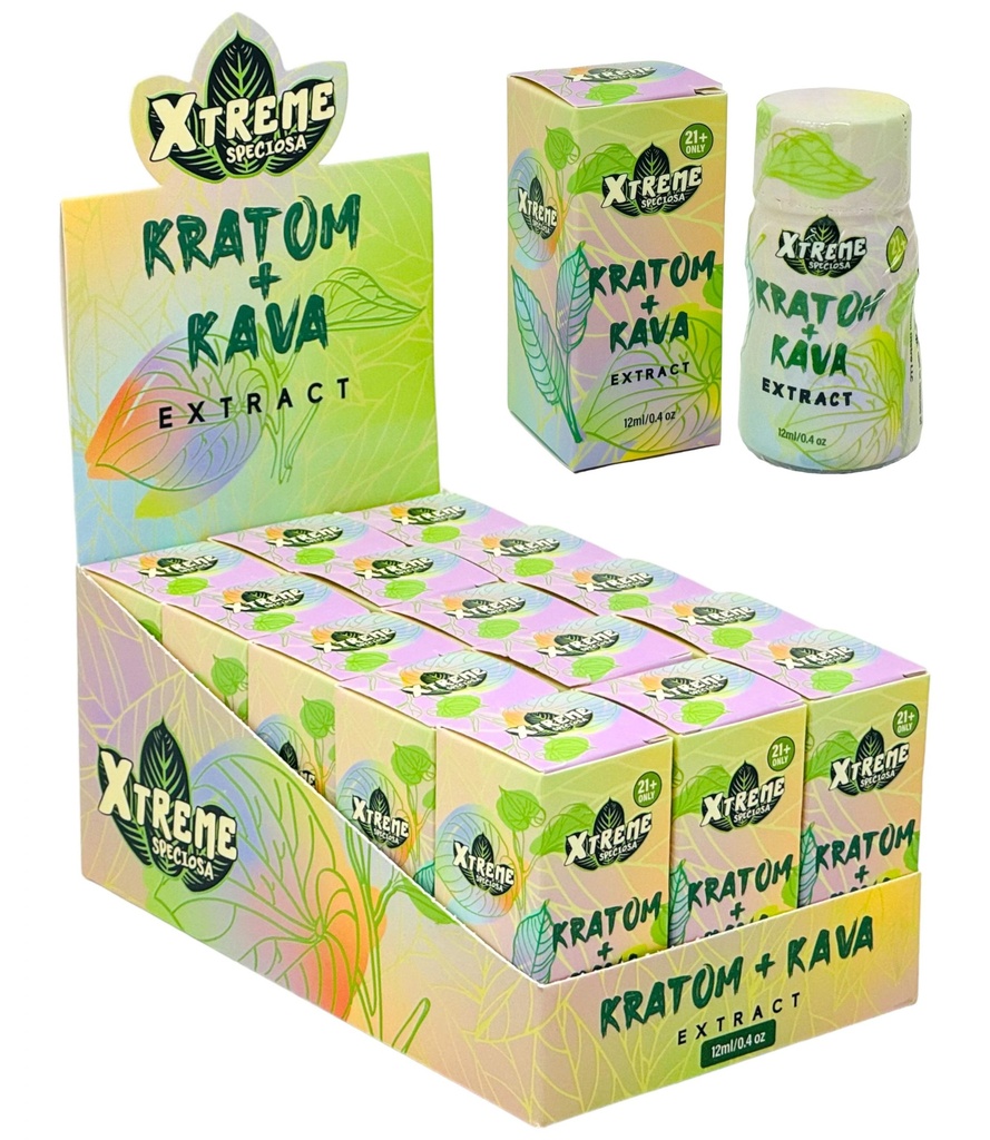 XTREME KRATOM + KAVA EXTRACT SHOTS BOX OF 15