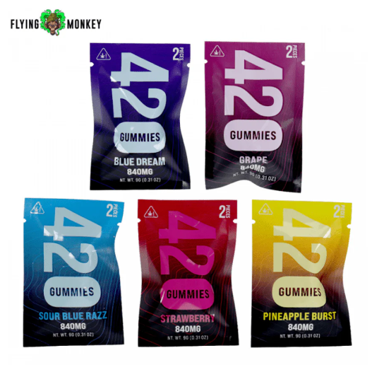 FLYING MONKEY 840MG THCA D9 THCP GUMMIES 2CT