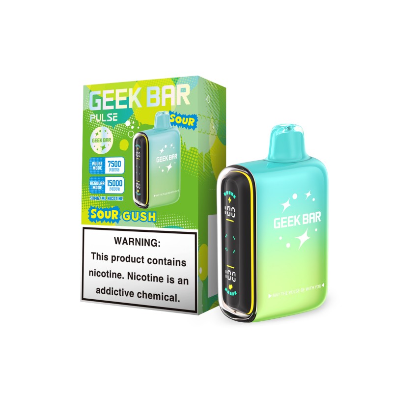GEEK BAR PULSE SOUR EDITION 5% DISPOSABLE 15000 PUFFS BOX OF 5