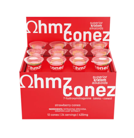 OHMZ CONEZ 36MG 7-HYDROXUKRATOM WAFFLE CONES 12CT