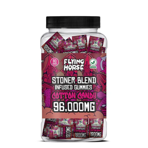 FLYING HORSE 96000MG THCP BLEND INFUSED GUMMIES 80CT