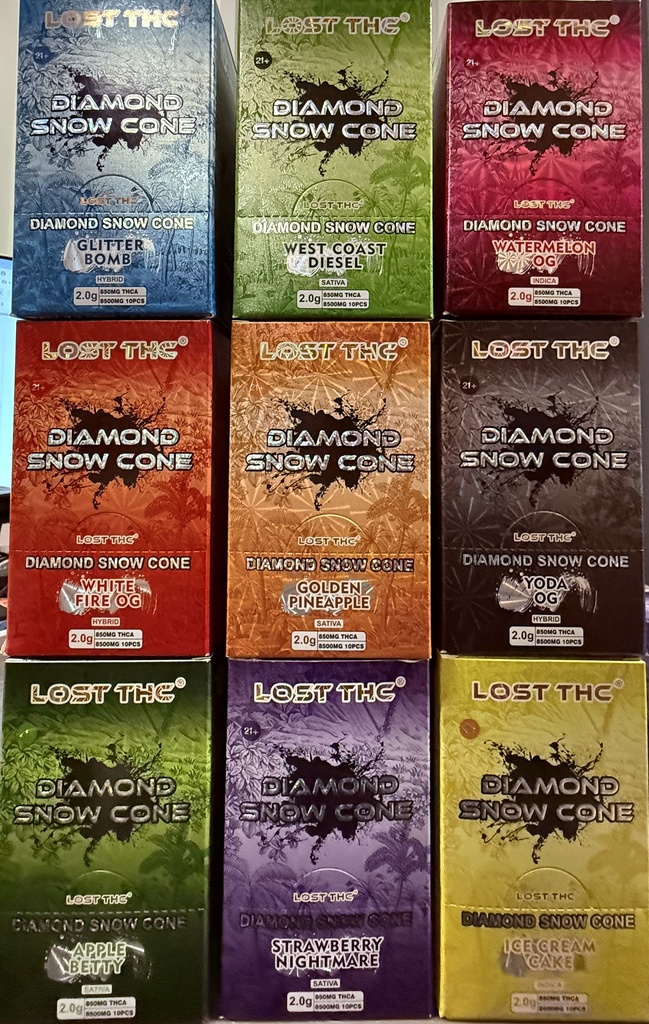 GS LOST THC THCA DIAMOND SNOW CONE 2G PRE-ROLE 10CT