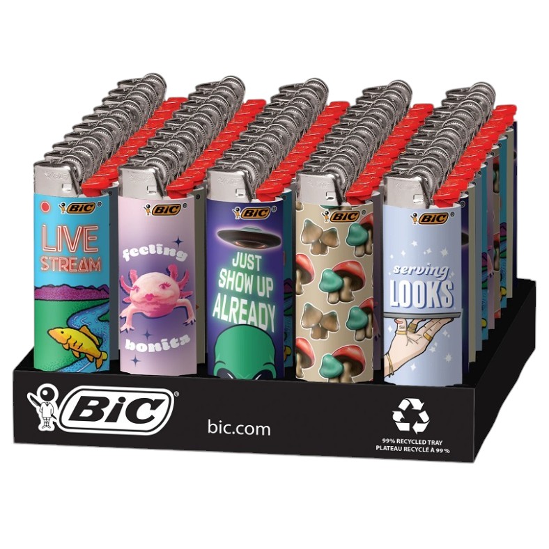 BIC DESIGN LIGHTER BOX OF 50