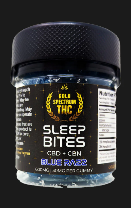 GOLD SPECTRUM CBD CBN 600MG SLEEP BITES GUMMIES 20CT