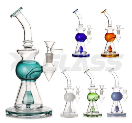 GLASS WATER PIPE ASSORTED COLORS & DESIGN XYZ-398