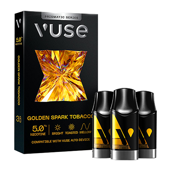 VUSE ALTO PODS GOLDEN SPARK TOBACCO 5%NIC 3CT BOX OF 5
