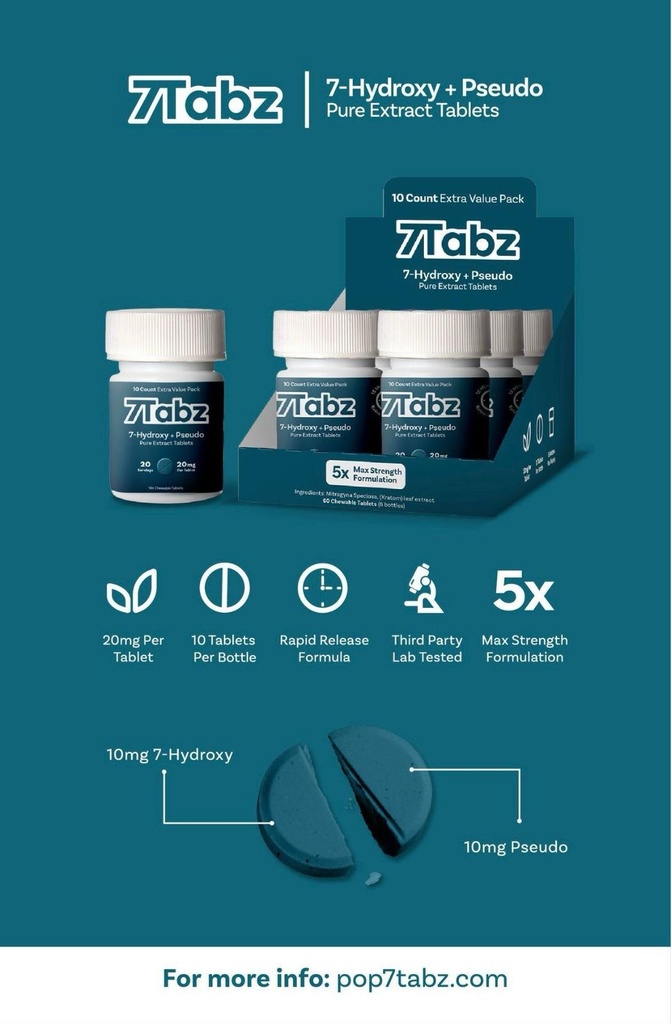 7TABZ 7-HYDROXY + PSEUDO 20MG 10CT