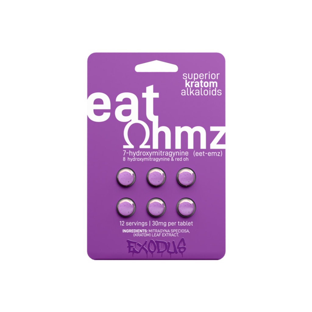 EAT OHMZ 180MG 7-OH 8-OH RED-OH PURPLE KRATOM 6CT