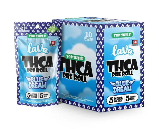 LAVA PREMIUM THCA PRE ROLLS 5G 5PK BOX OF 10
