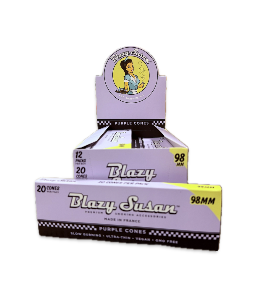 BLAZY SUSAN 98MM PURPLE CONES 20CT BOX OF 12