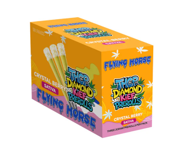 FLYING HORSE THCP DIAMOND KIEF PREROLLS 3PK 10CT BX