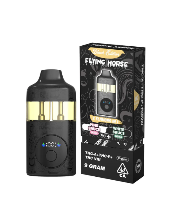FLYING HORSE THC IX THCPTHC VIII BLACK EDITION 9G DISPOSABLE BOX OF 5