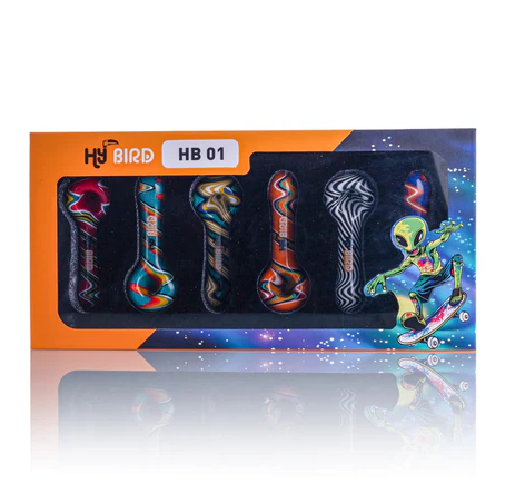 HY BIRD PREMIUM SPOON HAND PIPE BOX OF 6