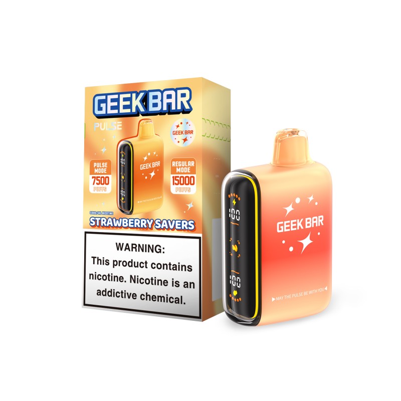 GEEK BAR PULSE SAVERS EDITION 5% DISPOSABLE 15000 PUFFS BOX OF 5
