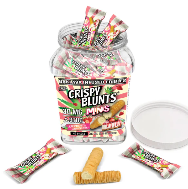 CRISPY BLUNTS MINIS D9 THC 30MG 40CT JAR