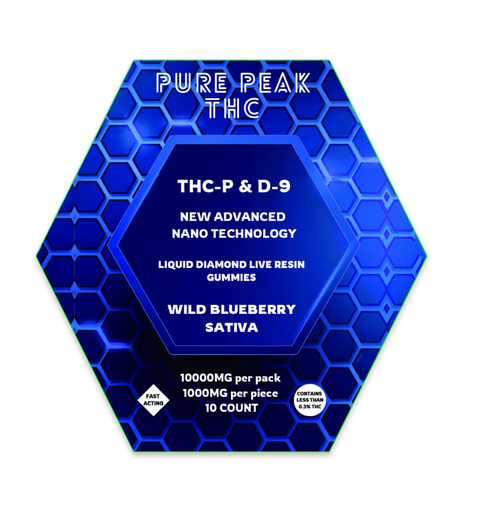 PURE PEAK THC THCP D9 D8 10000MG 10CT GUMMIES