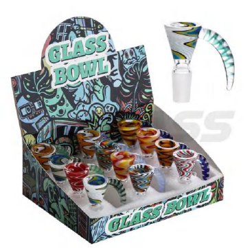 GLASS BOWLS 14MM ASSORTED BOX OF 12 CBL-104