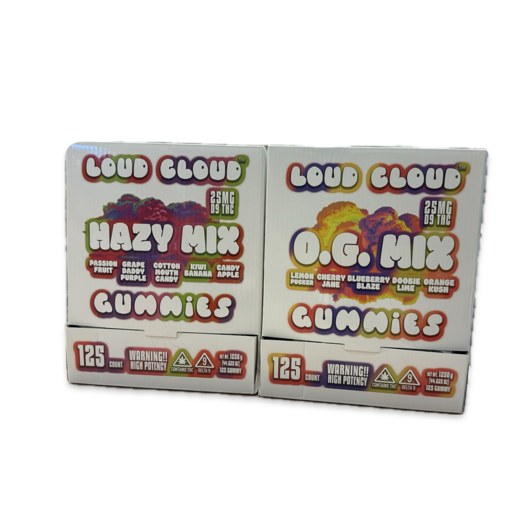 LOUD CLOUD D9 THC GUMMIES 25MG 125CT
