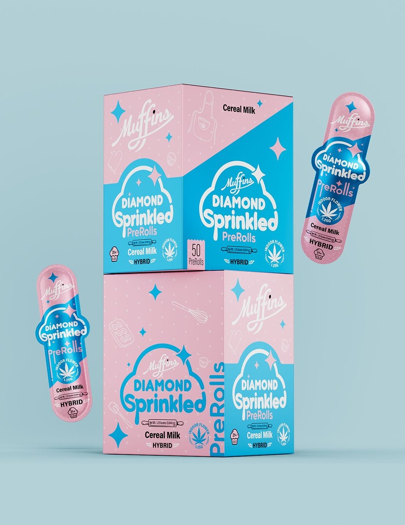 MUFFINS DIAMOND SPRINKLED 1.25G PRE ROLL 1PK 50CT