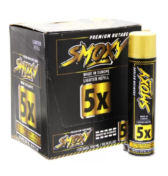 SMOXY 5X PREMIUM BUTANE 300ML 10.14 FL.OZ BOX OF 12